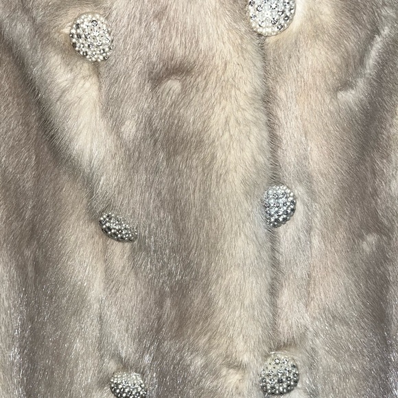 Vintage MINK fur jacket Ivory off-white Women's Size Medium/Large Luxurious - Picture 2 of 7